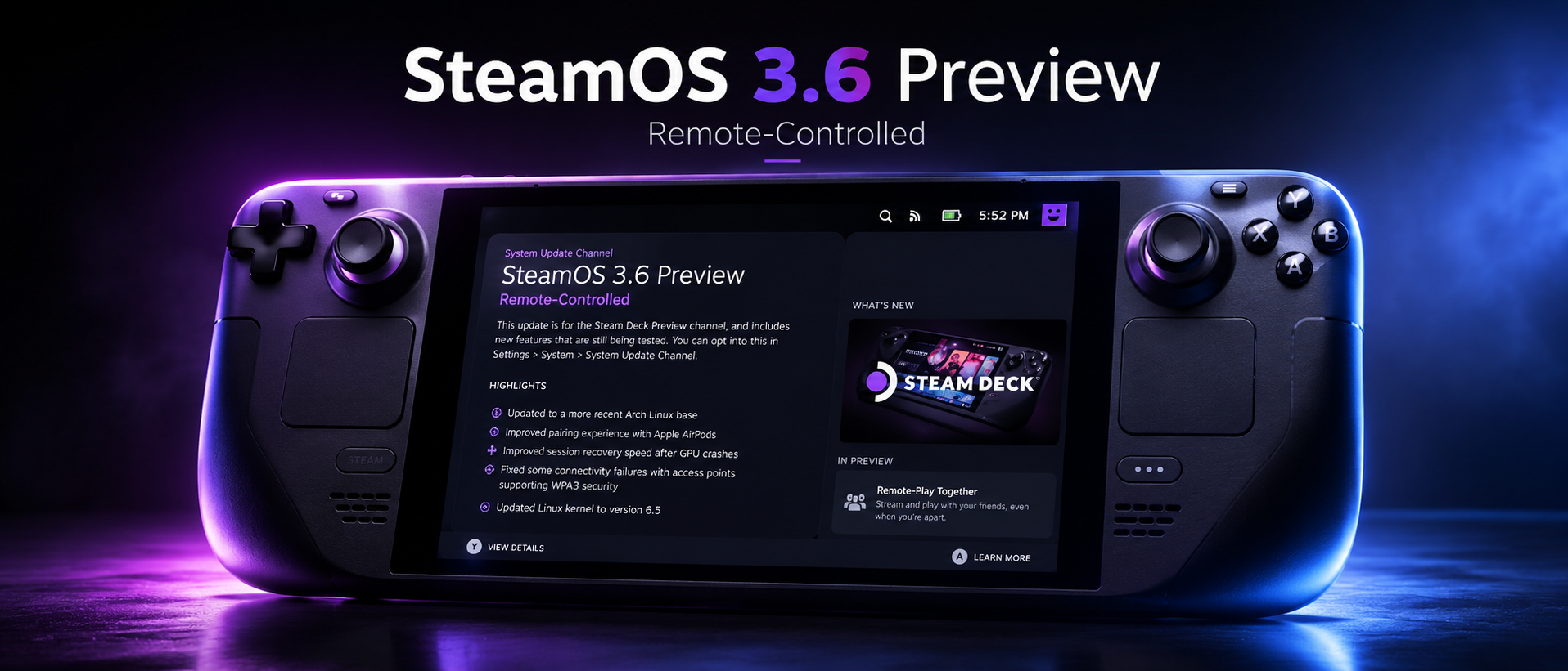 SteamOS 3.6.0 Preview: New Features and Enhancements in Preview